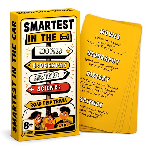 WELL BALANCED Road Trip Trivia Road Trip Games for Kids Travel Essentials Car Activities Must Haves for Ages 8 - Image 1