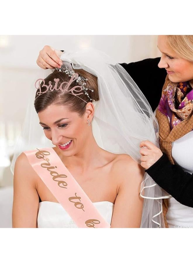 3pcs Bride to Be Sash and Veil - Image 2