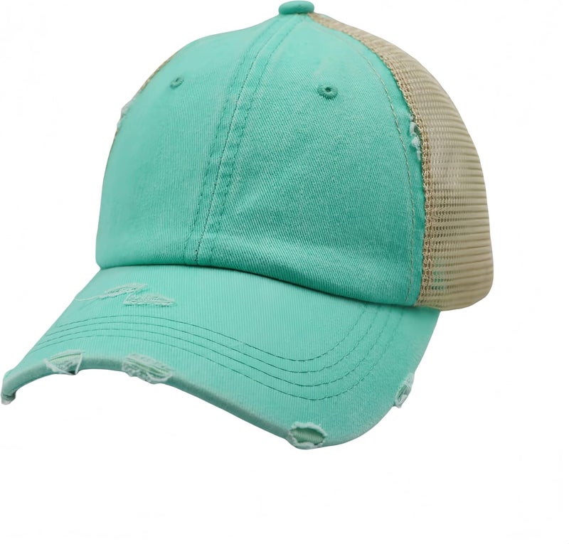 ProMindFun Womens Pony Hat High Ponytail Baseball Cap Girls Messy Bun Caps Camouflage Trucker Bad Hair Day Adjustable Dad Hat - Image 3