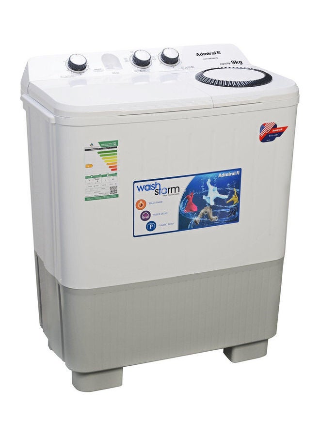 أدميرال غسالة نصف أوتوماتيك بحوضين 9.0 kg DV80T7220BX أبيض - Image 2