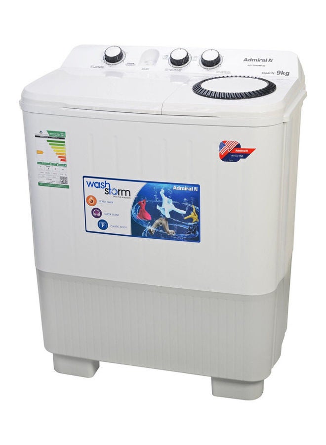 أدميرال غسالة نصف أوتوماتيك بحوضين 9.0 kg DV80T7220BX أبيض - Image 3