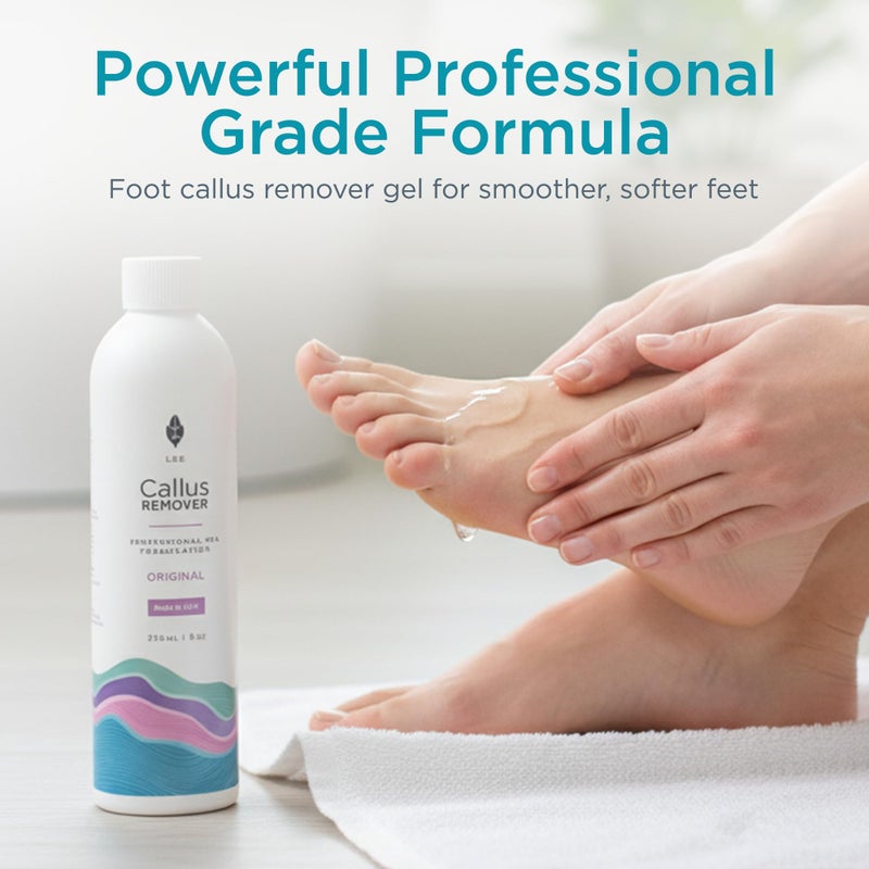 Lee Beauty Professional مزيل مسامير القدمين الاحترافي من Lee Beauty - 8 أونصة، تركيبة أصلية قوية - جل قوي للغاية، نتائج سبا القدمين المنزلية - مستلزمات البشرة الجافة والمتشققة - Image 2