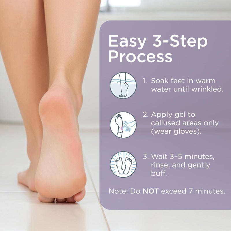 Lee Beauty Professional مزيل مسامير القدمين الاحترافي من Lee Beauty - 8 أونصة، تركيبة أصلية قوية - جل قوي للغاية، نتائج سبا القدمين المنزلية - مستلزمات البشرة الجافة والمتشققة - Image 5