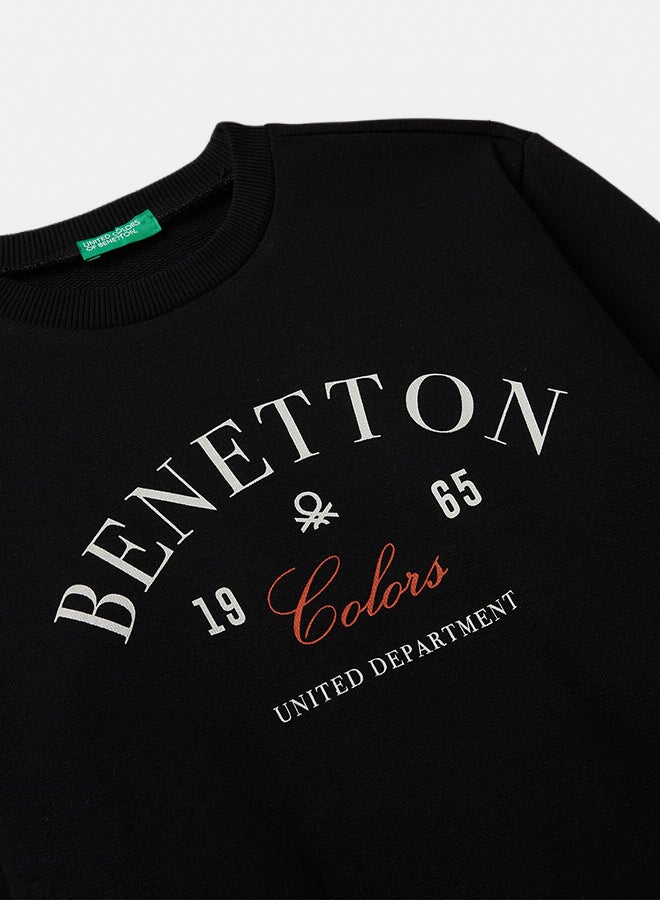 Benetton Boys Cotton sweatshirt with logo - Image 2