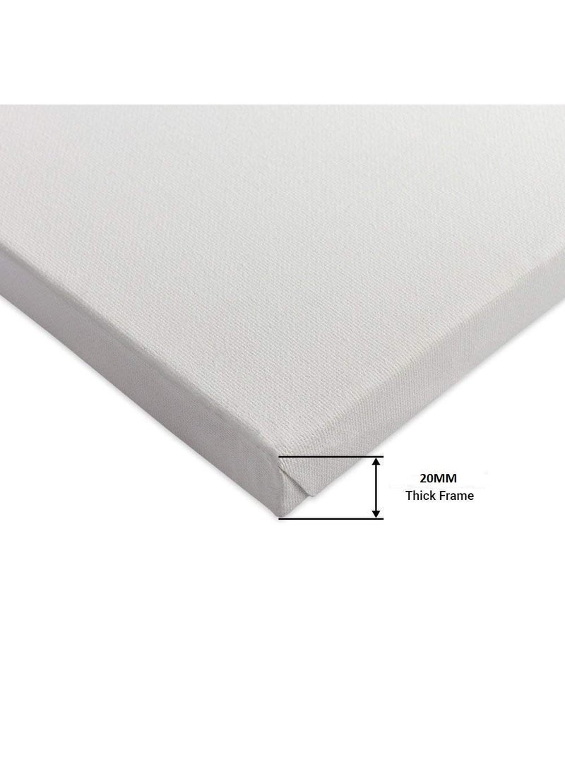 EASCAN ART Eascan Art Combo of Pre Stretched White Medium Grain Black Medium Grain and Linen Fine Grain Canvas for Oil and Acrylic Paints Combo of 3 18 X 18  - Image 5