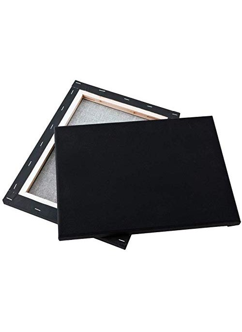 EASCAN ART Eascan Art Combo of Pre Stretched White Medium Grain Black Medium Grain and Linen Fine Grain Canvas for Oil and Acrylic Paints Combo of 3 18 X 18  - Image 4