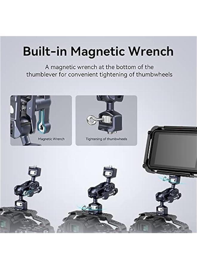 SmallRig Articulating Magic Arm with 3/8-16 Locating Screw for ARRI and 1/4-20 Screw 360 Degree Rotation Max Load of 12 Ib for Monitor Camera and Lights - Image 5