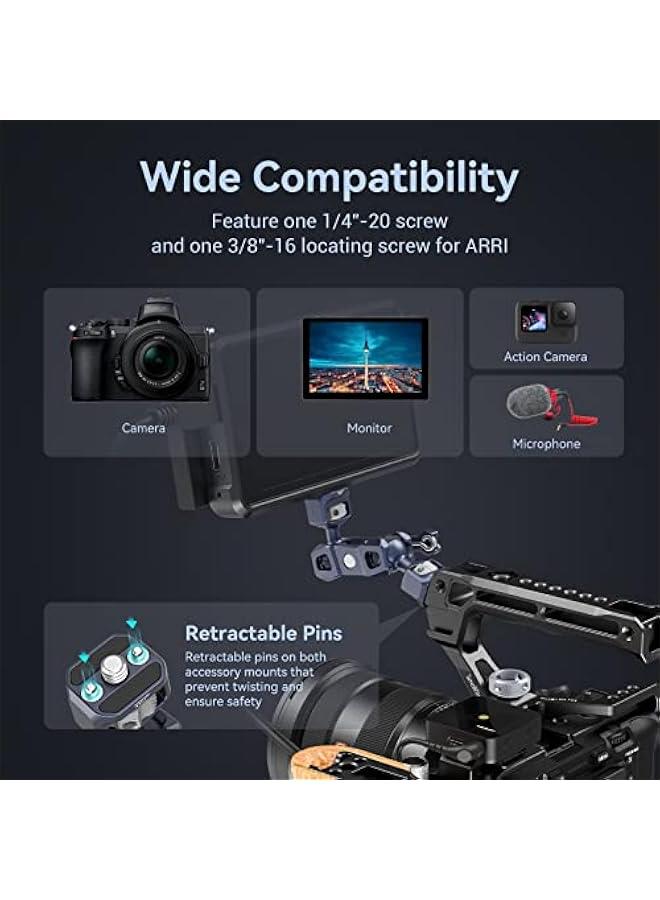 SmallRig Articulating Magic Arm with 3/8-16 Locating Screw for ARRI and 1/4-20 Screw 360 Degree Rotation Max Load of 12 Ib for Monitor Camera and Lights - Image 3