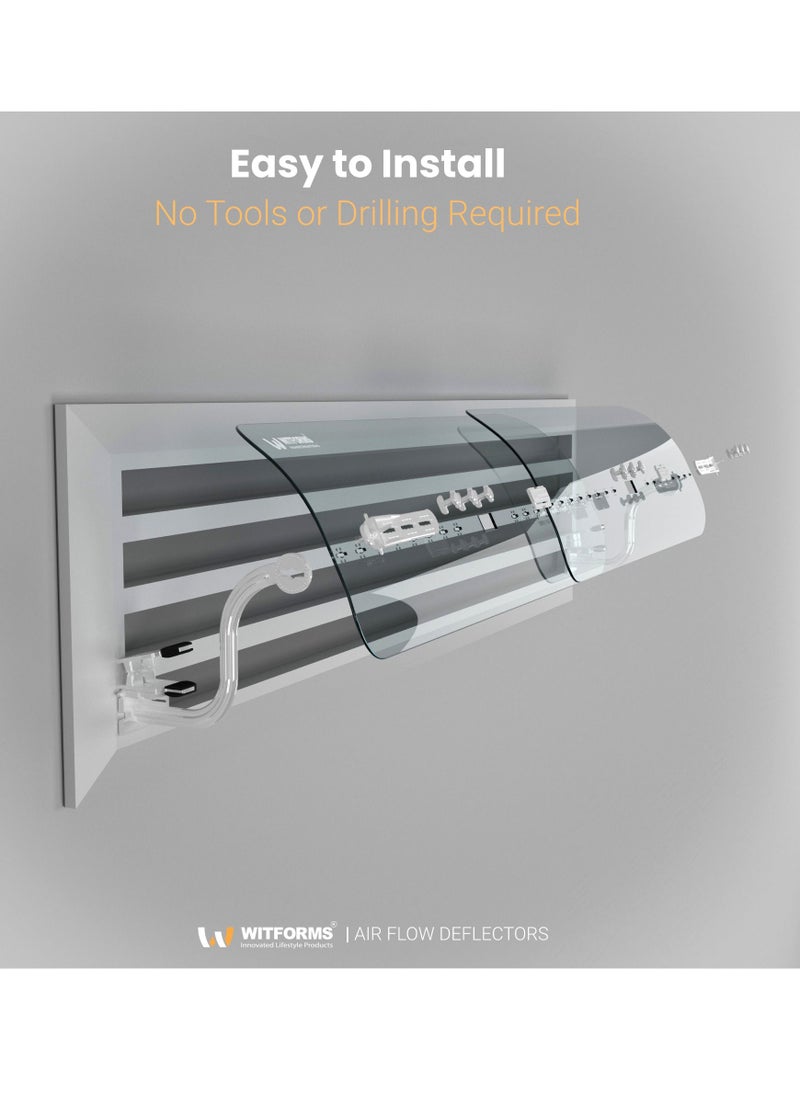 Witforms Witforms/Grille - Adjustable AC air Deflector Suitable for Central air conditioner's Register and Grille. Enhance Cooling and Heating Circulation  - Image 4