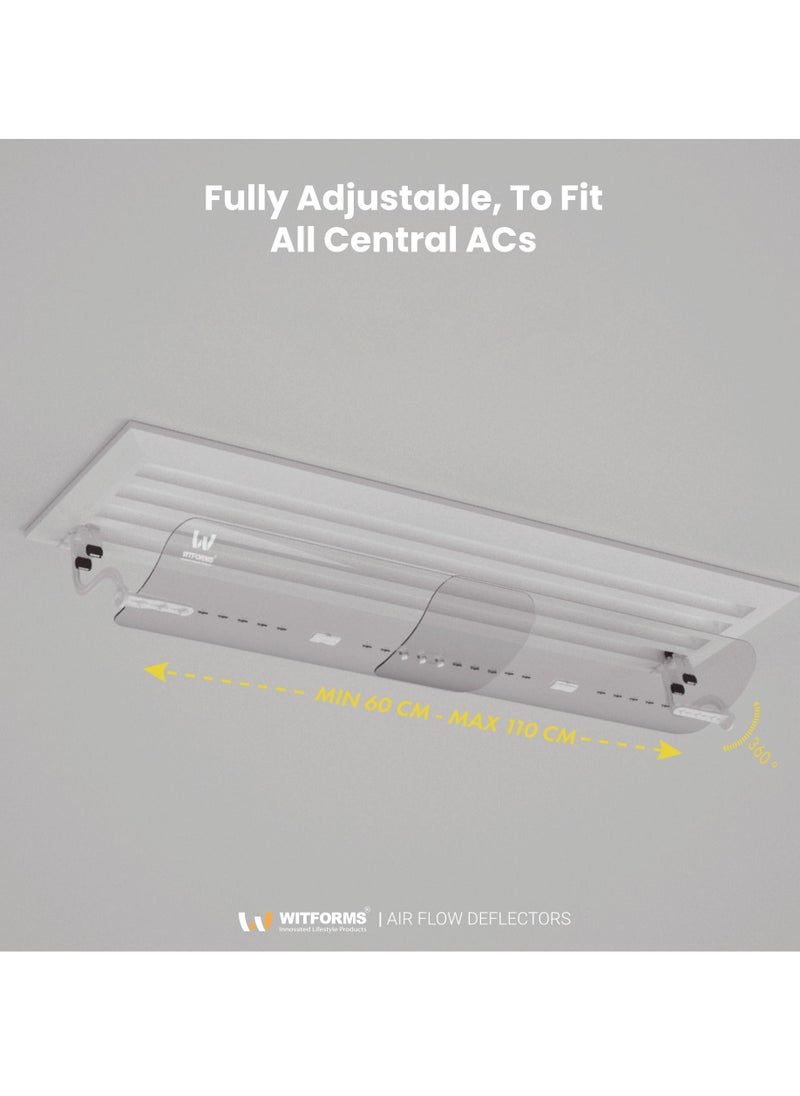 Witforms Witforms/Grille - Adjustable AC air Deflector Suitable for Central air conditioner's Register and Grille. Enhance Cooling and Heating Circulation  - Image 3