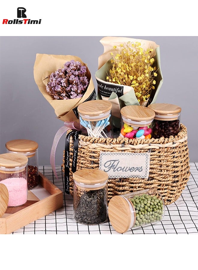 RollsTimi  3-Piece Food Storage Glass Jar with Bamboo Airtight Lid Clear 950ml  - Image 2