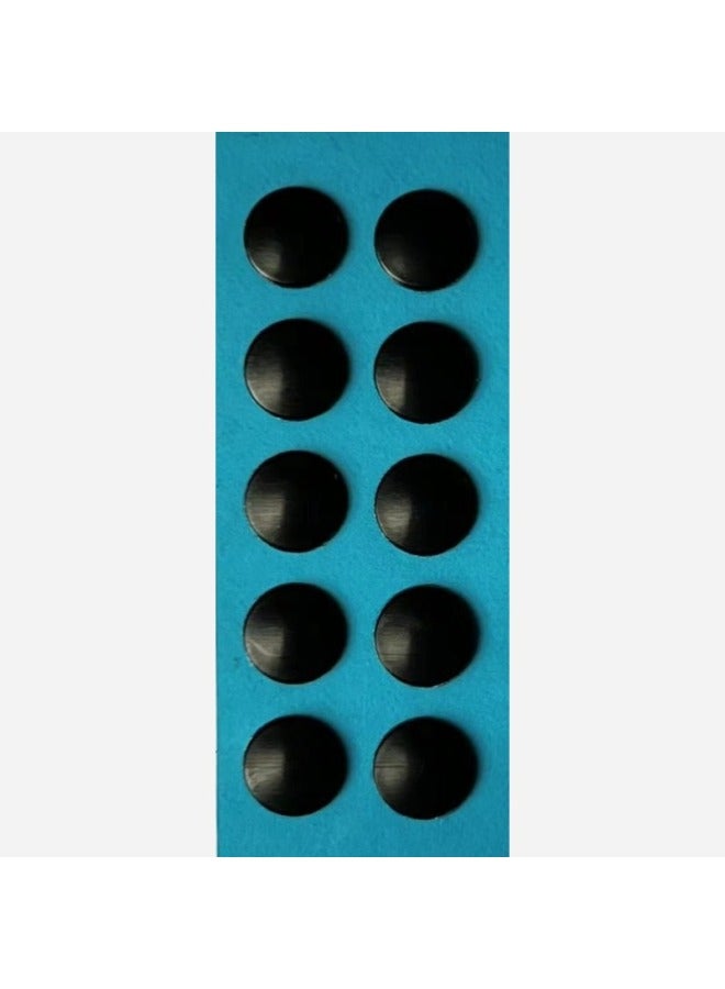 Special Small Polka Dot White Hard Pad Mouse Foot Stick Electric Game Teflon Material Universal-Color:(10 Pieces) Small Dot Foot Stickers Black  - Image 1