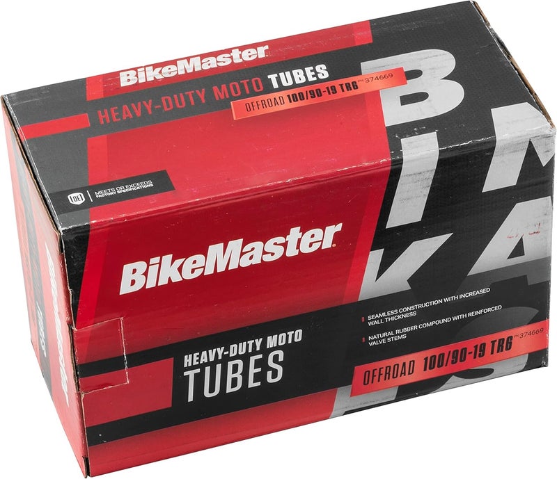 BikeMaster Heavy Duty Motorcycle Tire Tube 100/90-19 TR6 - Image 3