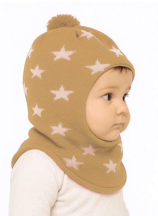 CHACKO Baby Boys & Girls Soft Woolen Monkey Cap | Unisex Wool Skull Cap for Infants & Toddlers (0 Months to 3 Months) Beige - Image 3