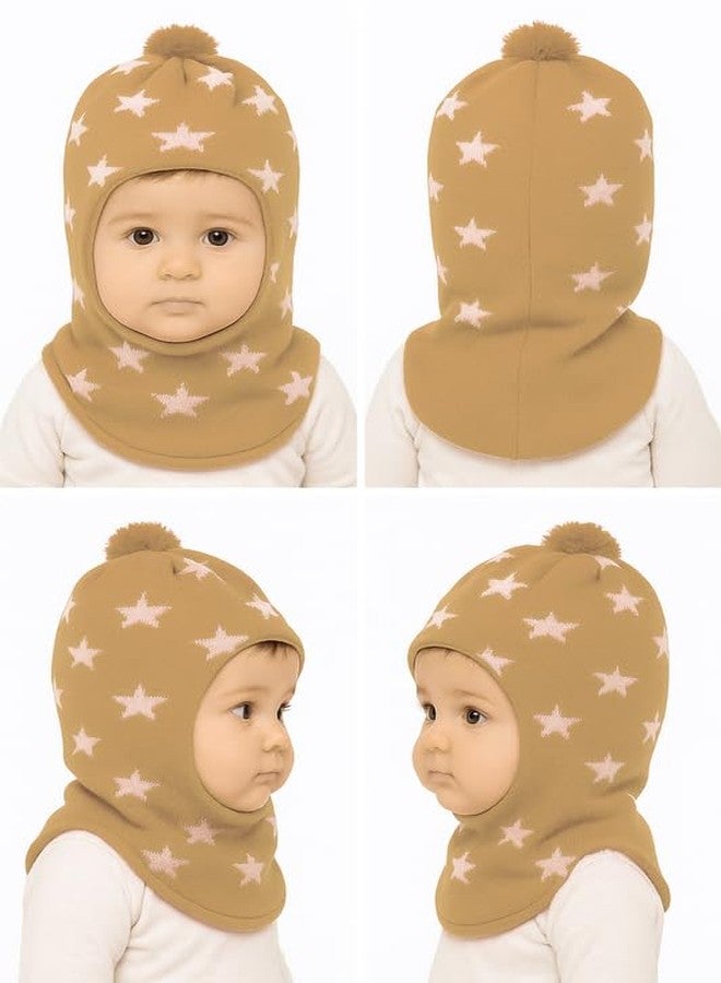 CHACKO Baby Boys & Girls Soft Woolen Monkey Cap | Unisex Wool Skull Cap for Infants & Toddlers (0 Months to 3 Months) Beige - Image 5
