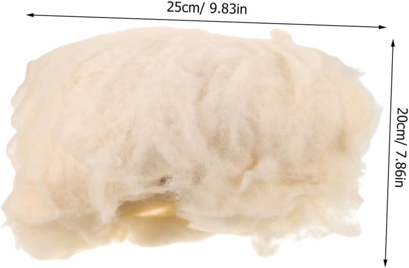 Cabilock Lamb Wool Comforter Fill Gentle Lamb Wool Stuffing for Quilt and Blanket 500g for Winter Bedding and Sewing Crafts - Image 2