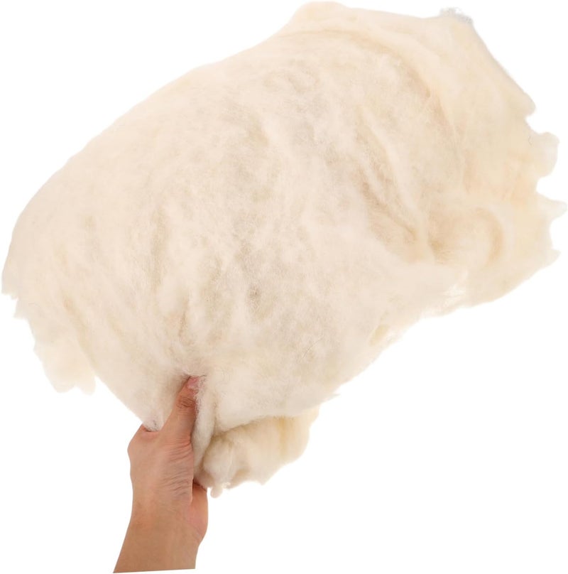 Cabilock Lamb Wool Comforter Fill Gentle Lamb Wool Stuffing for Quilt and Blanket 500g for Winter Bedding and Sewing Crafts - Image 4