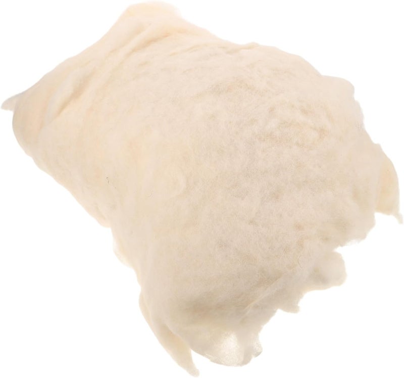 Cabilock Lamb Wool Comforter Fill Gentle Lamb Wool Stuffing for Quilt and Blanket 500g for Winter Bedding and Sewing Crafts - Image 1