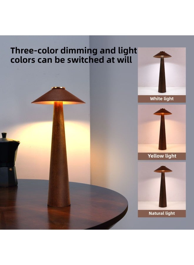 إسكدنيا سجل مصباح طاولة الرجعية غرفة نوم بسيطة غرفة المعيشة LED خالية من الأسلاك مصباح طاولة قابلة للشحن مصباح السرير مصباح طاولة بار-المواصفات: لون الخشب - Image 2