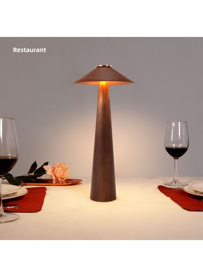 إسكدنيا سجل مصباح طاولة الرجعية غرفة نوم بسيطة غرفة المعيشة LED خالية من الأسلاك مصباح طاولة قابلة للشحن مصباح السرير مصباح طاولة بار-المواصفات: لون الخشب - Image 5