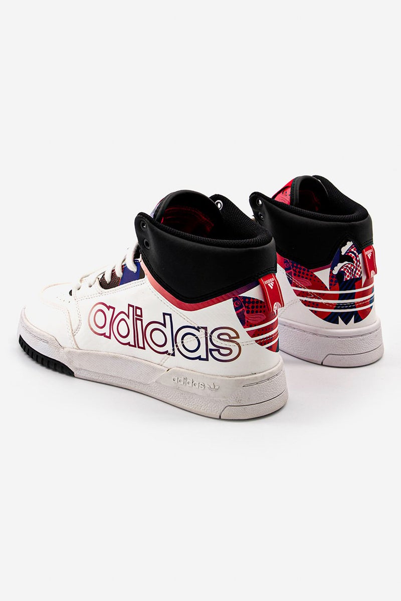 adidas Originals Women Drop Step Lace Up Shoes, White  - Image 3