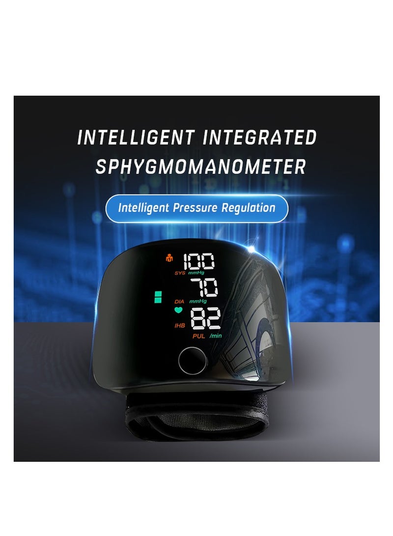 REALBLAD Smart Touch Screen Integrated Intelligence Electronic Blood Pressure Monitor with Rechargeable Battery, Wrist Cuff, Heart Rate & Pulse Monitor, Color LCD Display, and Voice Broadcast - Image 1