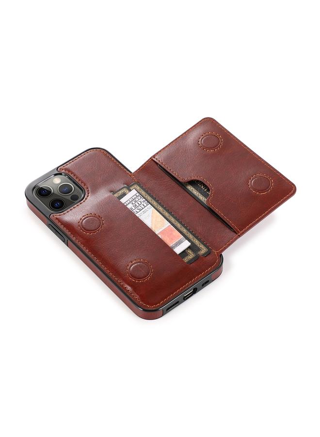 Zaboon Case For iPhone 13 Pro Max Shockproof PU + TPU Protective Case with Card Slots & Holder - Image 5