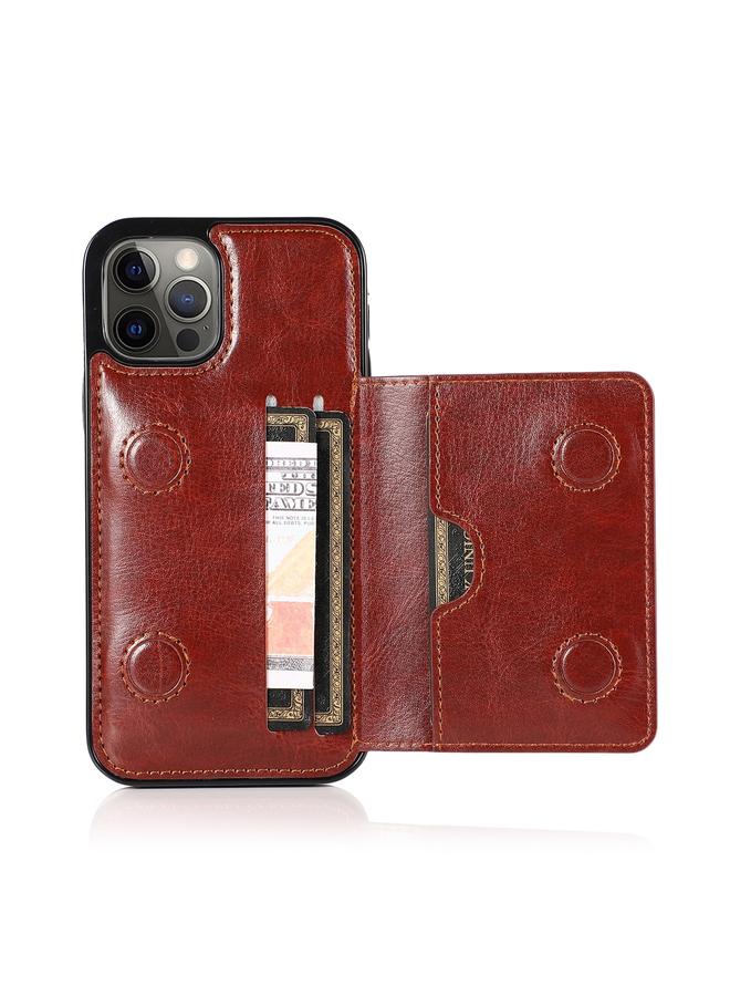 Zaboon Case For iPhone 13 Pro Max Shockproof PU + TPU Protective Case with Card Slots & Holder - Image 4