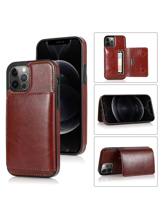 Zaboon Case For iPhone 13 Pro Max Shockproof PU + TPU Protective Case with Card Slots & Holder - Image 1