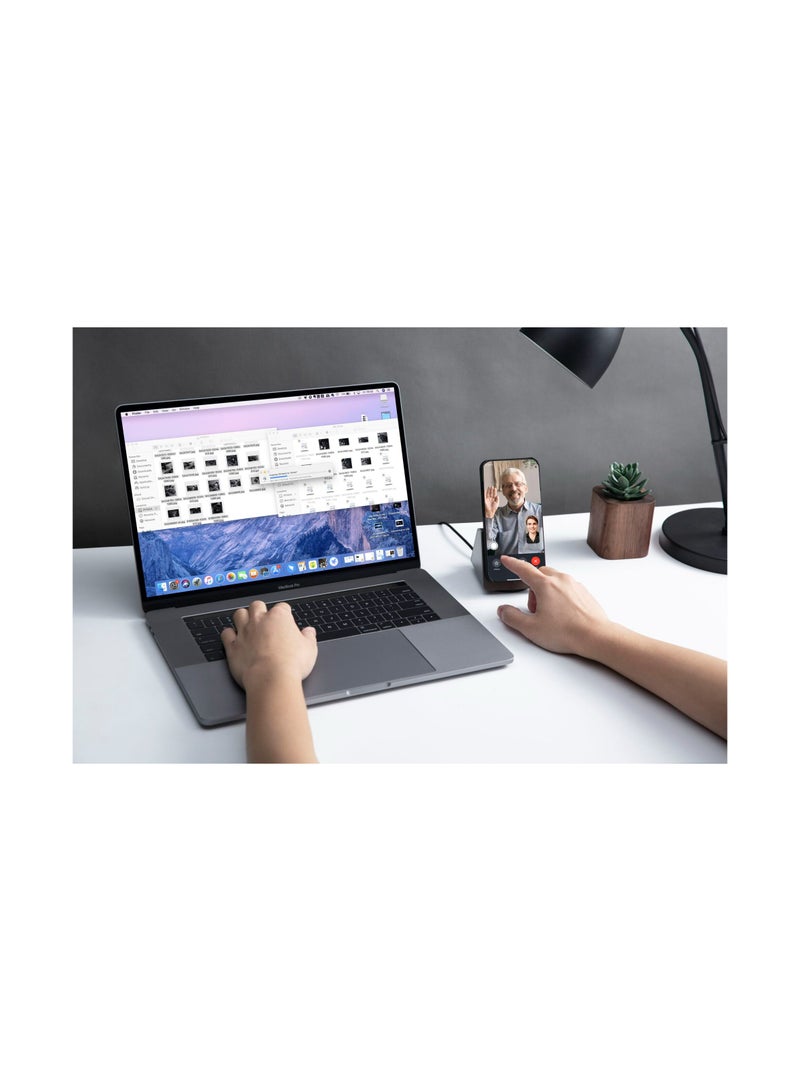 PITAKA Wireless Charger 3 in 1 Qi Fast Charging Stand [MagEZ Slider] Magnetic Charging Station for iPhone 15/14/13/12
