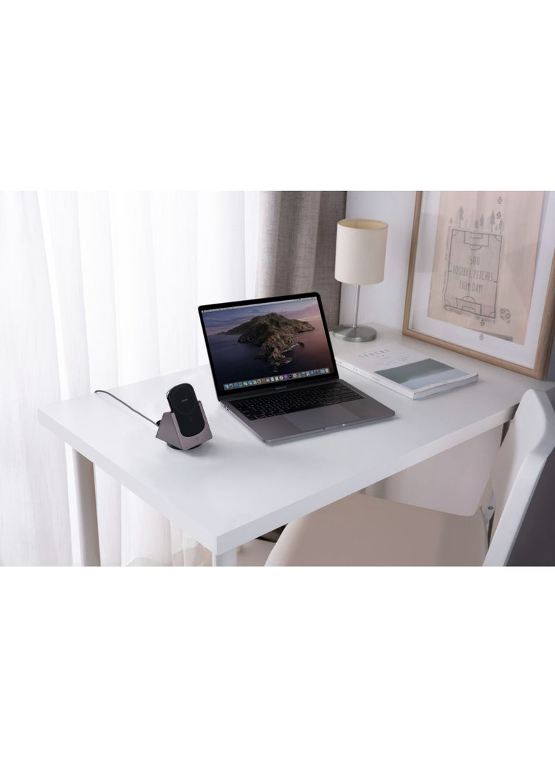 PITAKA Wireless Charger 3 in 1 Qi Fast Charging Stand [MagEZ Slider] Magnetic Charging Station for iPhone 15/14/13/12