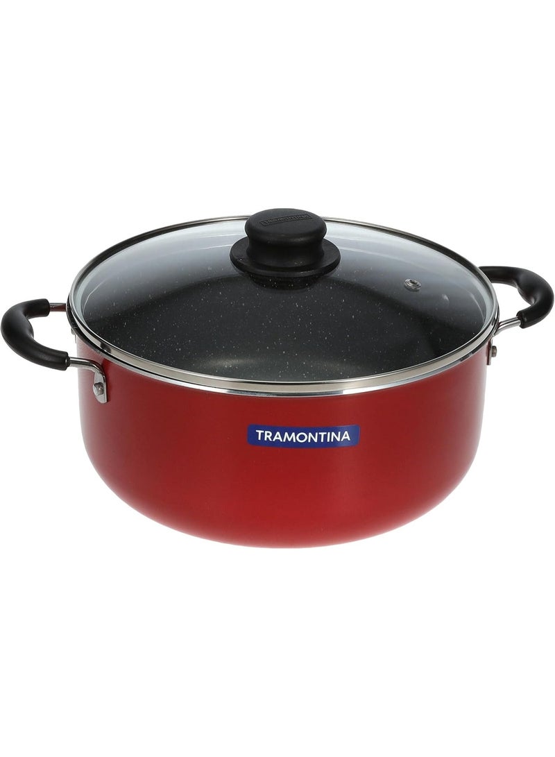 Tramontina 9-Piece Red Aluminum Cookware Set with Starflon Max Nonstick Coating - Image 2