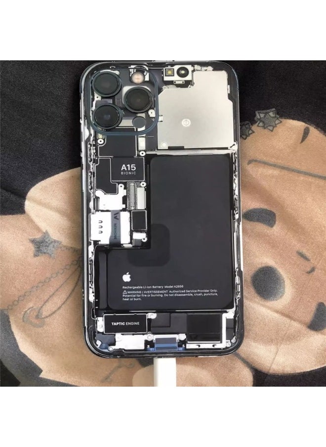 ماركة غير محددة - مناسب لهاتف Iphone15promax فيلم خلفي للهاتف المحمول شامل 14plus قطعة واحدة حافة ملونة 13pro إطار جانبي - اللون: [صورة تفكيك] فيلم خلفي + حجم الحدود: لهاتف Iphone 12 Mini - Image 1