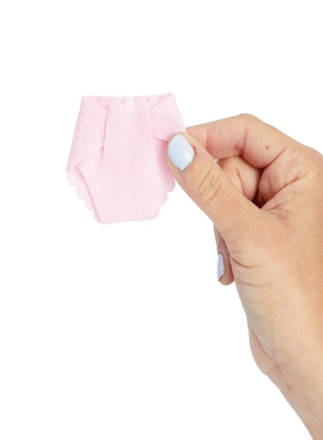 Sparkle and Bash Baby Shower Games Dirty Diaper Activity - 12 Pink Felt Minis & 8.5 x 11-Inch Instruction Card - Diapers for Baby Shower Game - Image 3