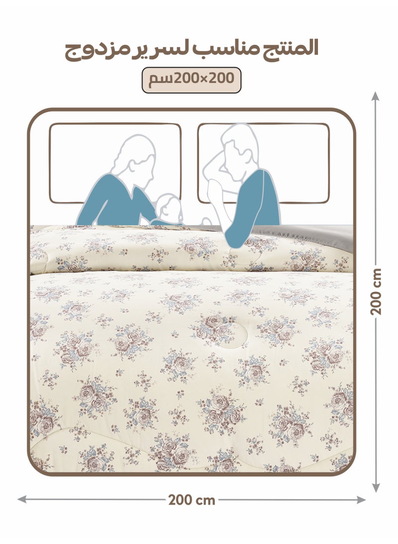 Doona Bedding Comforter Set, Fits 200×200 cm King Size Bed – 6 Pcs Reversible Printed Design – 350 GSM All-Season Comforter – Premium Brushed Microfiber - Image 3