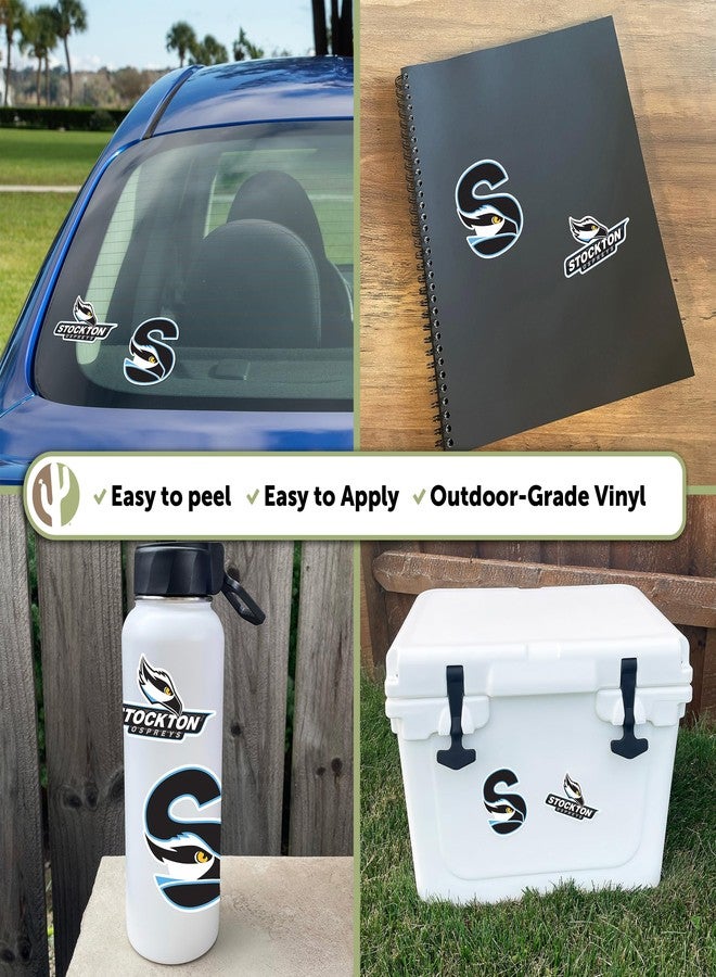 Desert Cactus Stockton University Sticker Stockton Ospreys Vinyl Decal Laptop Water Bottle Car Scrapbook Sheet (4 Inch Set V1) - Image 2