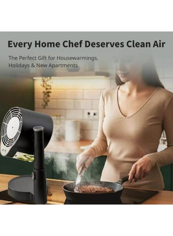 Portable Kitchen Range Hood 20W YG-KH868, Ductless Desktop Smoke Extractor Fan with 3 Speeds, Adjustable Height & Angle, Removable Multi-Layer Filter for Apartments, RVs, Small Kitchens & Indoor Cook - Image 2