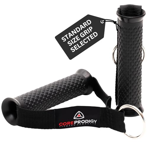 Core Prodigy Heavy Duty Exercise Handles - Grip Attachments for Cable Machine Pulleys, Gym Equipment, Resistance Bands, and Weight Lifting (Standard) - Image 1