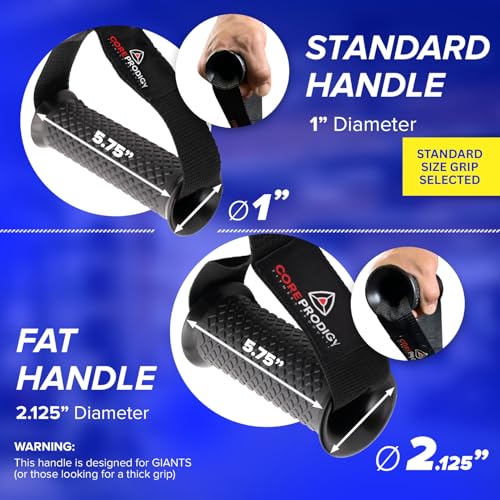 Core Prodigy Heavy Duty Exercise Handles - Grip Attachments for Cable Machine Pulleys, Gym Equipment, Resistance Bands, and Weight Lifting (Standard) - Image 3