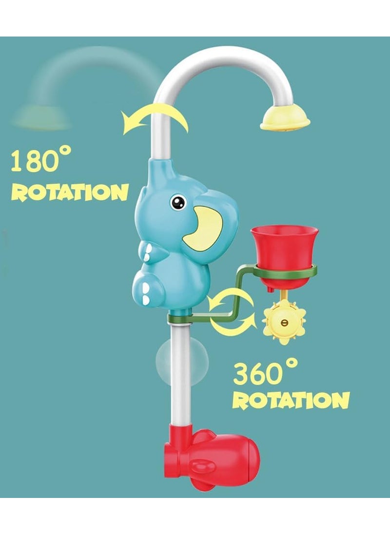 UKR - UKR Elephant Baby Bath Toy – Fun 360° Water Sprinkle Activity for Infants & Toddlers (Blue) | Safe, Interactive Bath Time Toy for Kids - Image 1