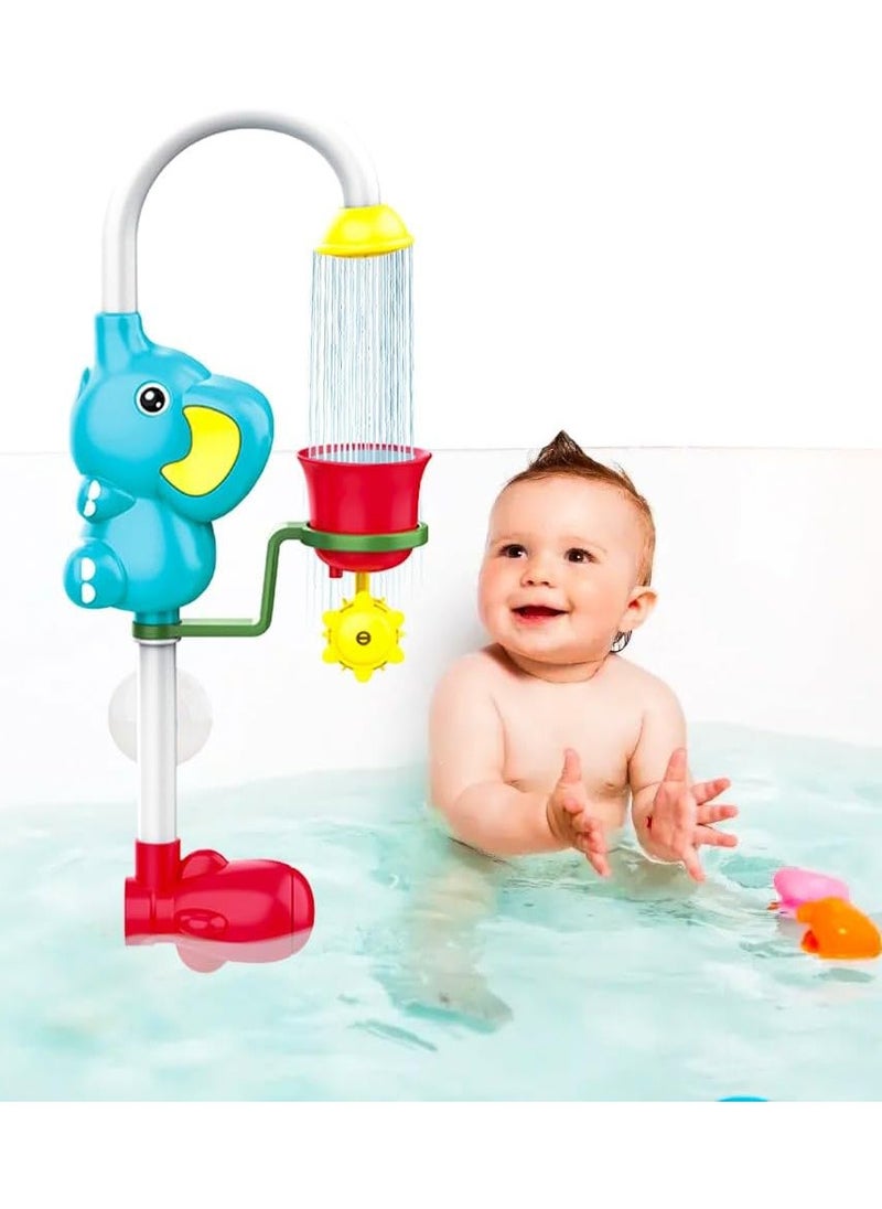 UKR - UKR Elephant Baby Bath Toy – Fun 360° Water Sprinkle Activity for Infants & Toddlers (Blue) | Safe, Interactive Bath Time Toy for Kids - Image 1