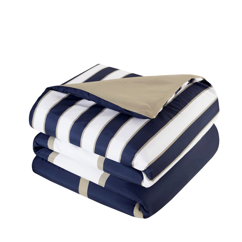 Comfort Spaces Casual Comforter Set Sporty Design, Vibrant Color, Active Lifestyle Boys Bedroom DÃ©cor, All Season Soft Microfiber Bedding Set, Decorative Pillow, Sham Blue/White Queen 4 Piece - Image 4