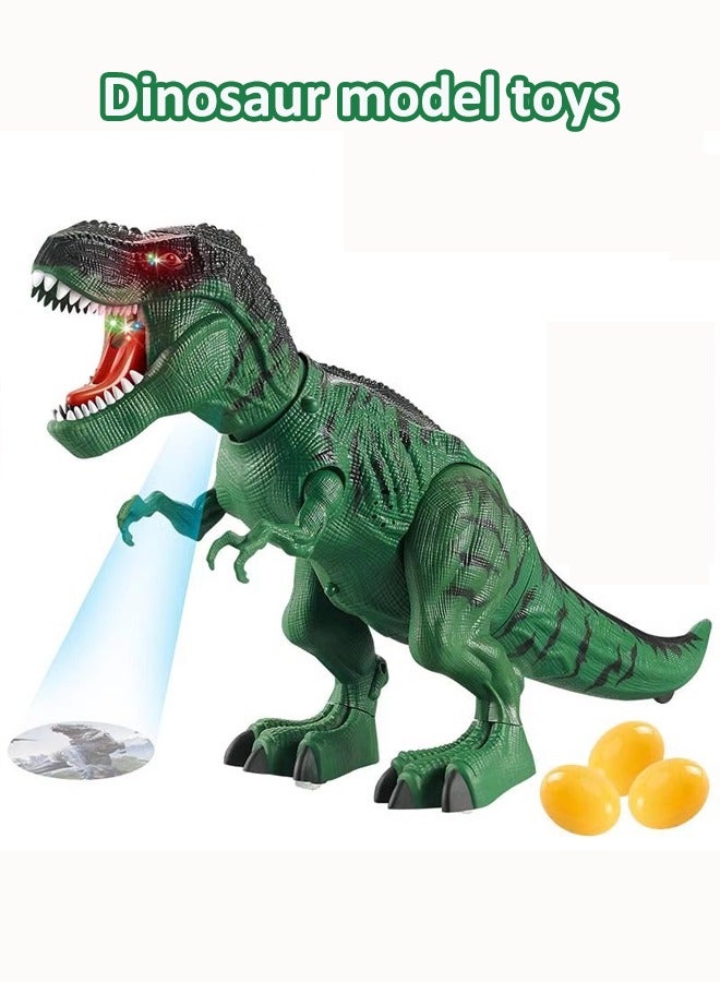 Dinosaur model toys Tyrannosaurus rex model Electric dinosaur toys Dinosaur toys that lay eggs With lighting and sound effects With projection - Image 1