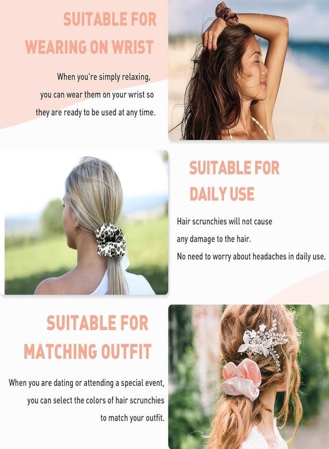 CHIROGRAPHY مجموعة CHIROGRAPHY المكونة من 8 ربطات شعر فاخرة من الساتان للنساء، ربطات شعر لا تسبب تلف الشعر، أربطة مطاطية، إكسسوارات شعر، هدايا للفتيات المراهقات (ألوان متنوعة أ) - Image 5