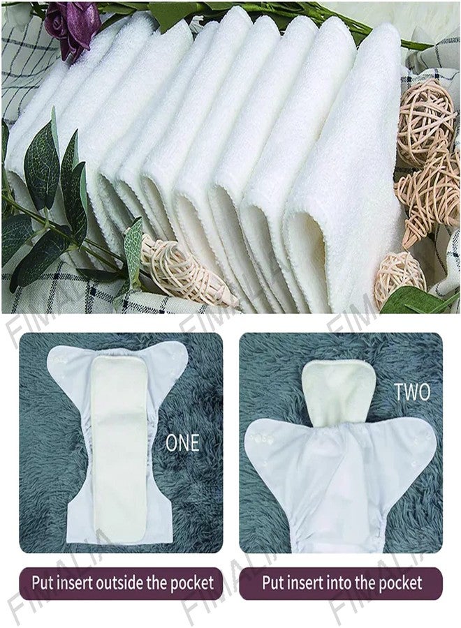 FIMALIA Freesize Washable & Reusable Pocket Cloth Diaper For Babies(3Pc Diaper + 3Pc Insert)(0-2 Years) (Multicolor) - Image 4