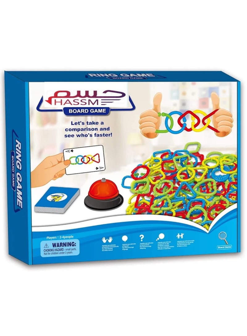 HASSM Pack of 72 Interactive Ring Board Games for Kids Intelligence Development  - Image 1