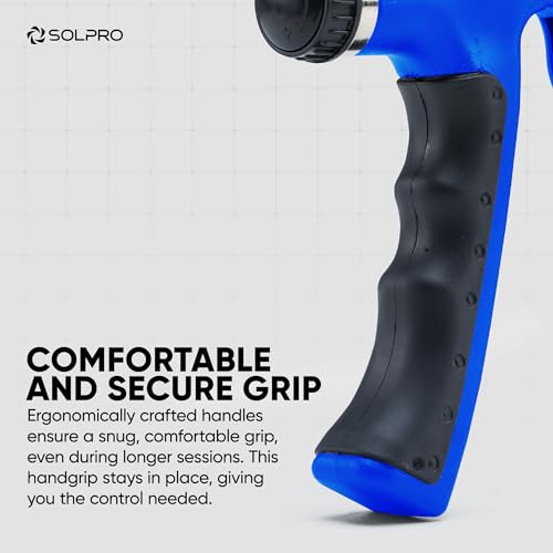 Solpro Velgrip Adjustable Hand Grip Strengthener with Mechanical Counter for Men & Women | Adjustable 5 to 60 kg Resistance | Forearm, Wrist & Finger Strengthener | Home, Gym Workouts (Black/Blue) - Image 5