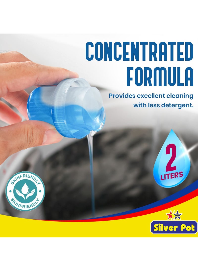 Silver Pot Blue Liquid Laundry Detergent – 2 Litres, Powerful Deep Clean Formula, Fresh Scent, Suitable for All Washers - Image 5