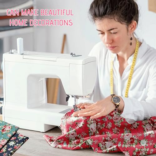 MOSIOBERDAVIAN 3 Pcs 36 x 62 Inch 3 Yards Wide Floral Cotton Fabric Rose Flowers Pattern Fabric Precut Print Quilting Romantic for Quilting,Sewing,Crafts,Home Decor(3 Models) - Image 4