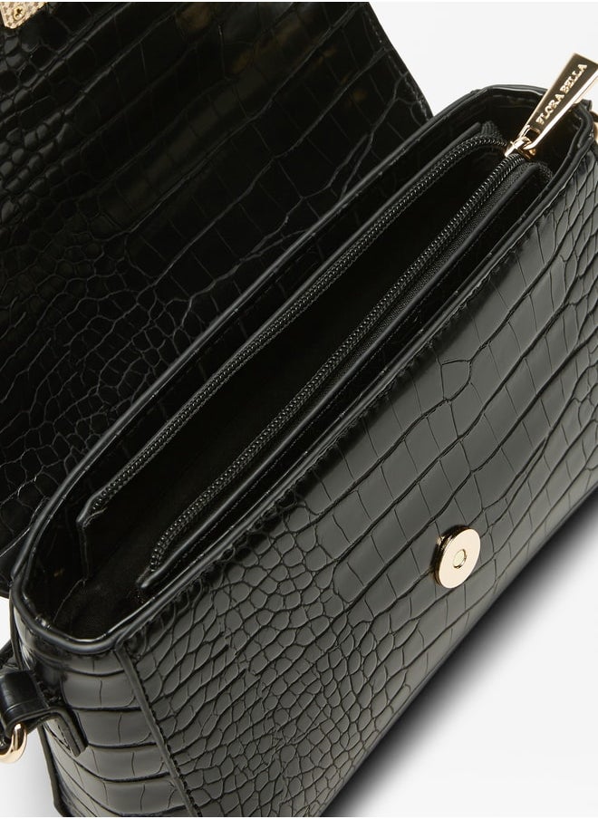 Women Textured Satchel Bag with Top Handle and Detachable Strap